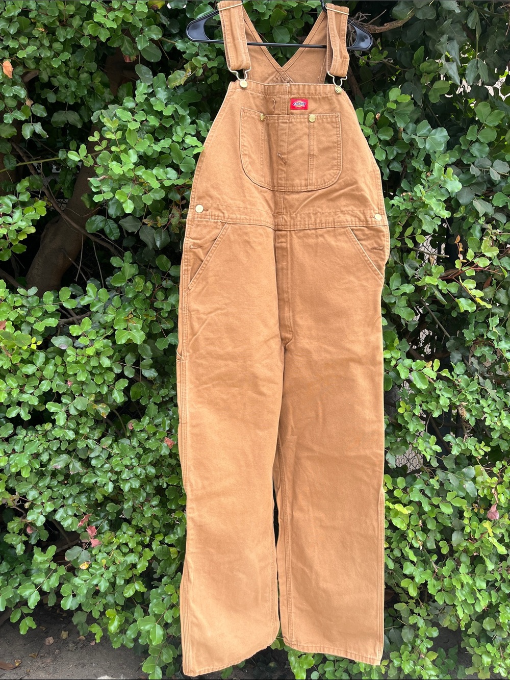 Dickies Tan Brown Duck Canvas Work Overalls